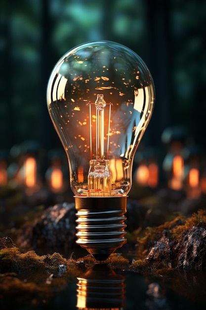 light bulb illustration hd 8k wallpaper stock…