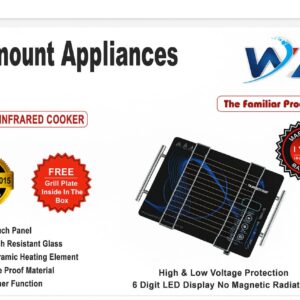 wellmount electric infrared cooker 2200w